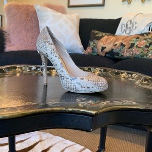 Snakeskin Pumps